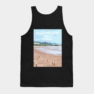 Blue Anchor Bay Somerset. Minehead. Travel location poster Tank Top